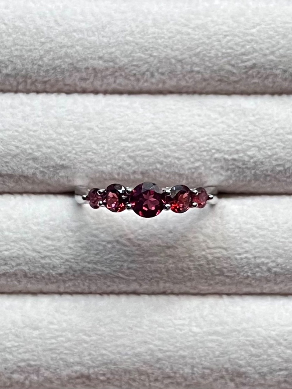 R111 | Natural Garnet 5 Stone Ring